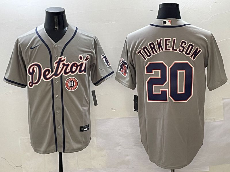 Men Detroit Tigers #20 Torkelson Grey Game 2025 Nike MLB Jersey style 6->houston astros->MLB Jersey